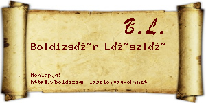Boldizsár László névjegykártya