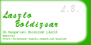 laszlo boldizsar business card